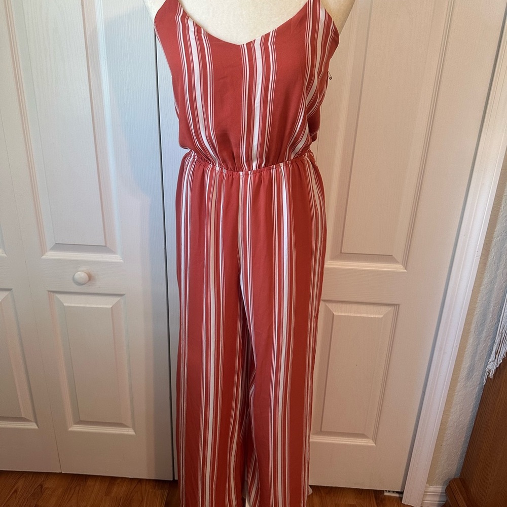 Striped Jumpsuit NWOT